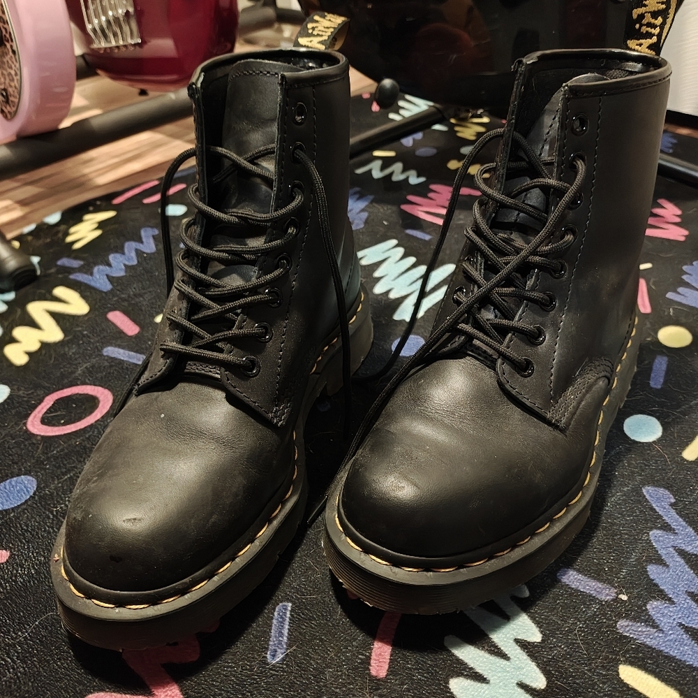 Dr. Martens 1460 Slip Resistant Leather Lace up work shoes non-slip